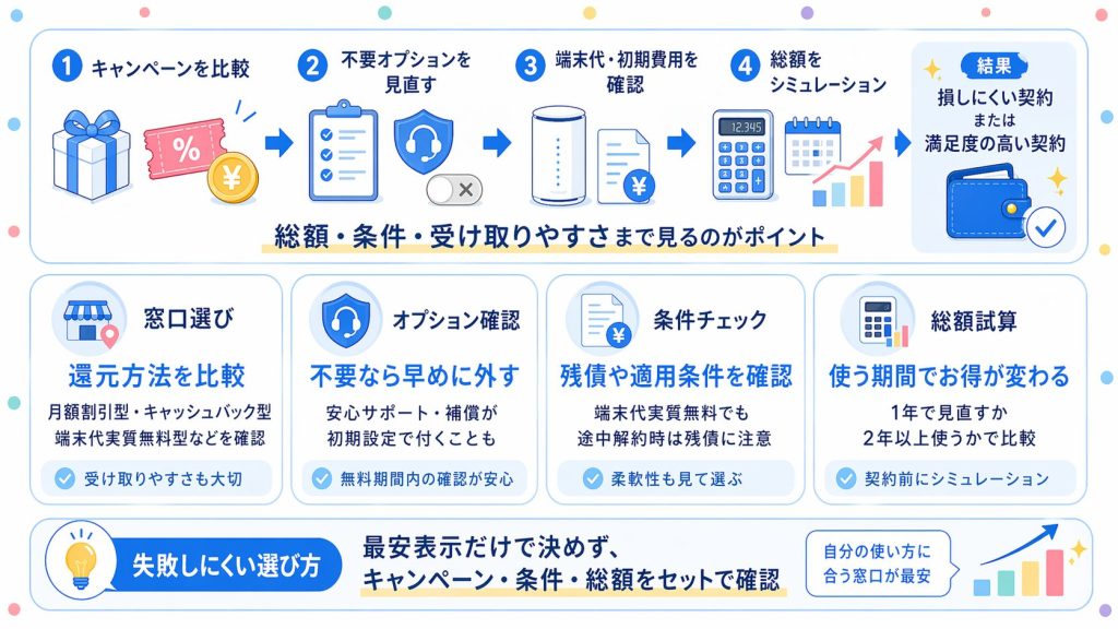 できるだけ安く契約する方法はある？