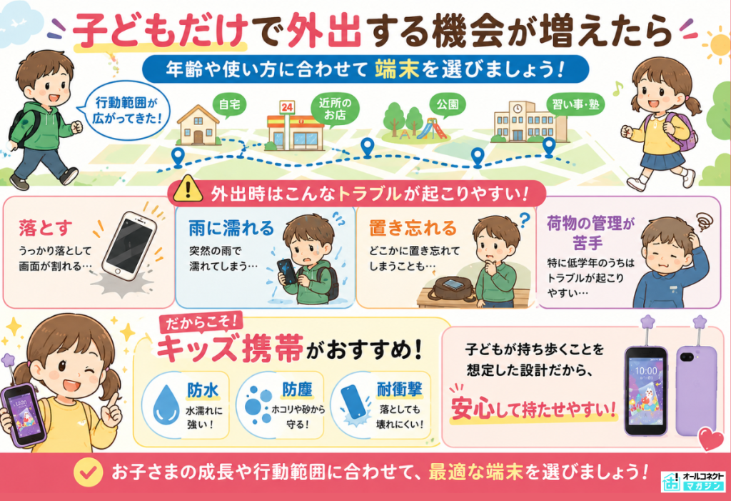 子供だけで外出をする機会が増えてきたら