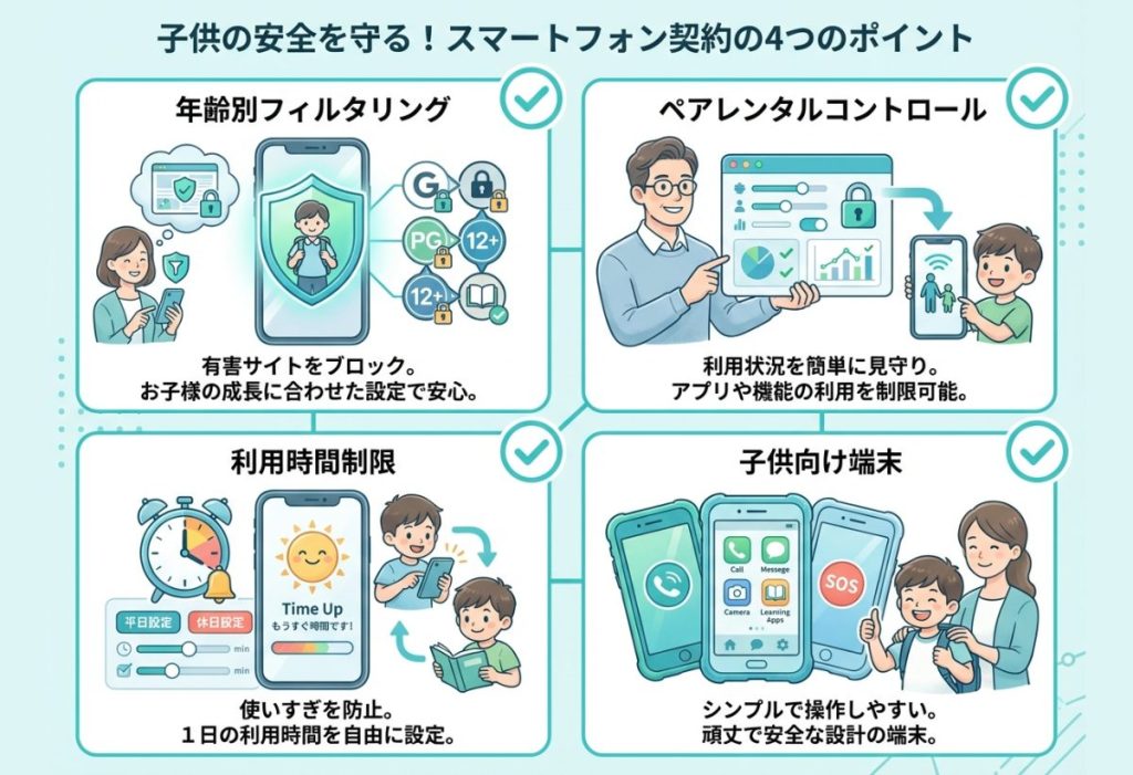 子供のスマホの契約先を安心して選ぶ方法は？
