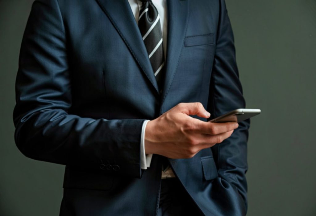 ビジネスマンスマホ