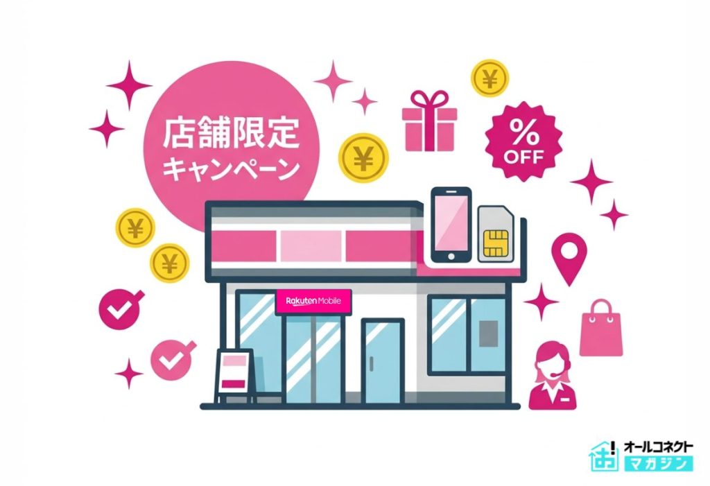 楽天モバイルの店舗で利用できるキャンペーン