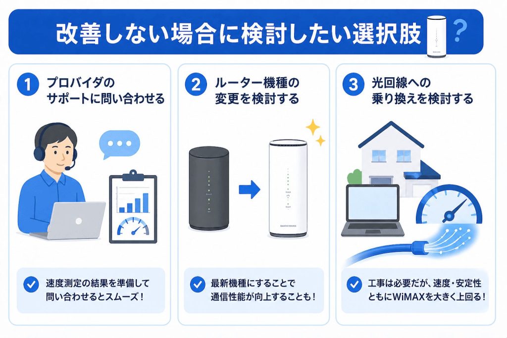 改善しない場合に検討したい選択肢