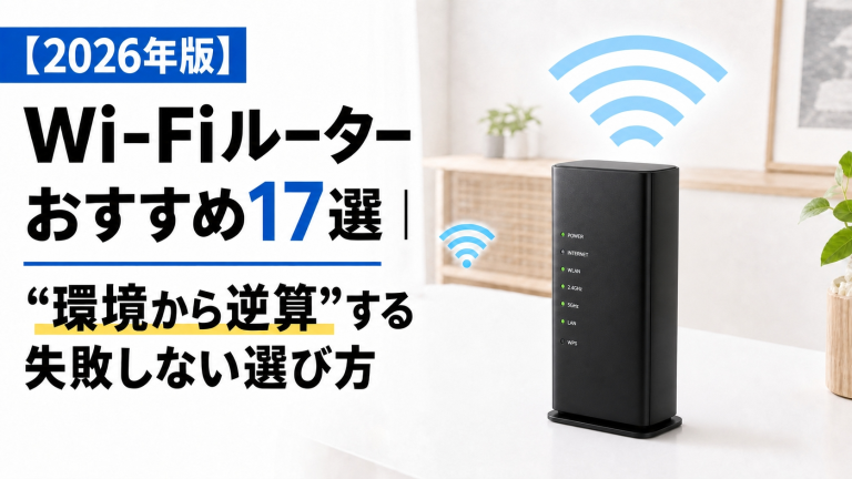 【2026年版】Wi-Fiルーターおすすめ17選｜“環境から逆算”する失敗しない選び方