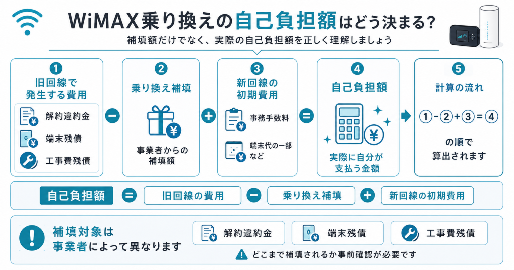 WiMAX乗り換えの自己負担額はどう決まる？