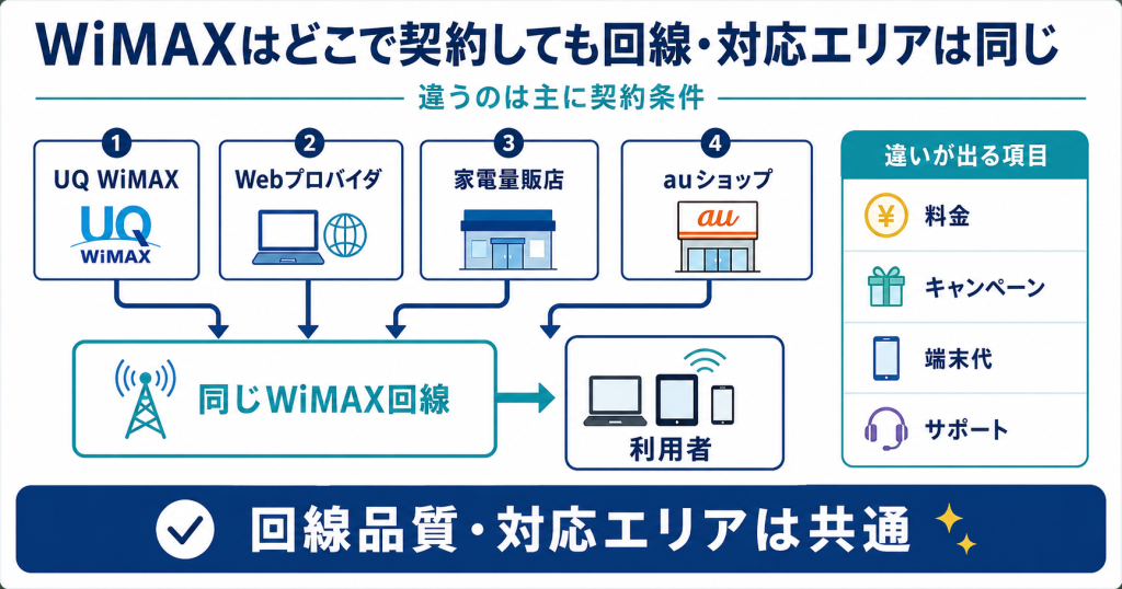 WiMAX契約先と回線品質の違い