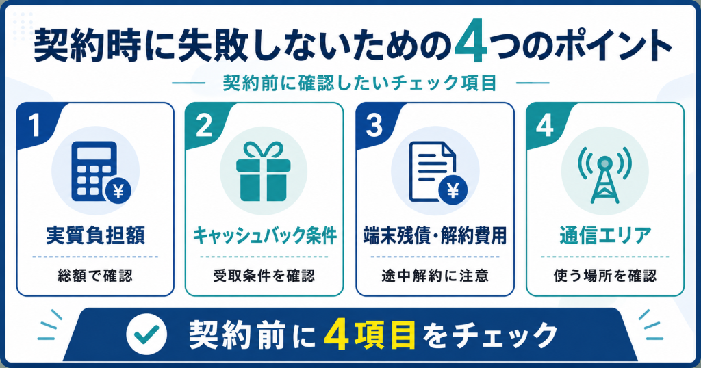 WiMAX契約前に確認したい4つのポイント