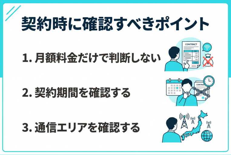 契約時に確認すべきポイント