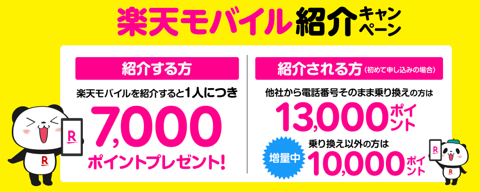 楽天モバイル紹介キャンペーン