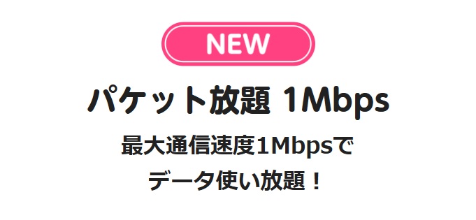 パケット放題1Mbps