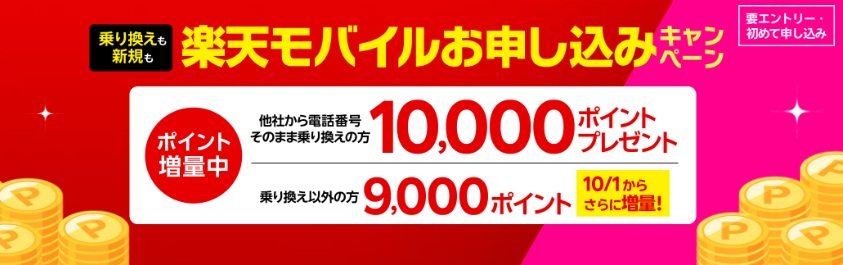 初めての申し込みで楽天ポイント還元