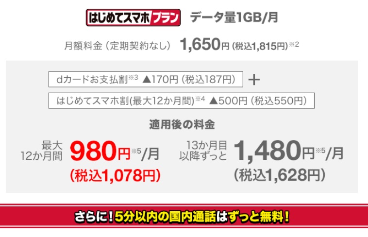 はじめてスマホプラン