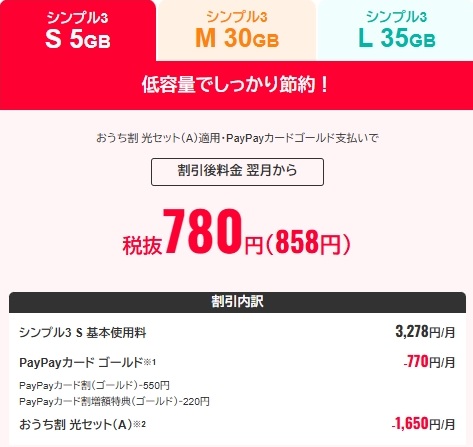 ワイモバイル