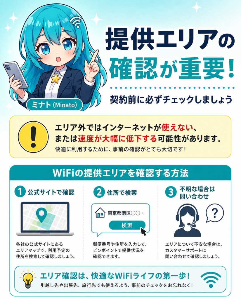 エリアの確認