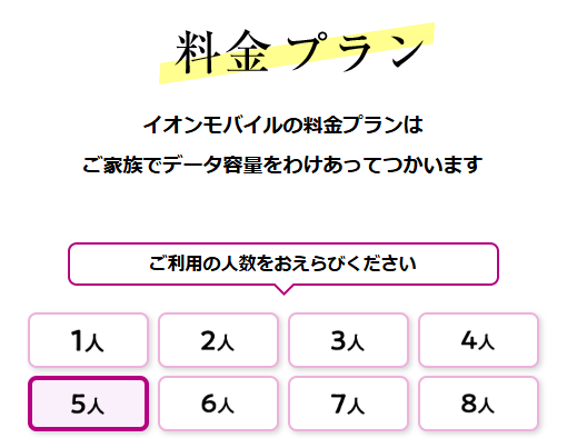 イオンモバイル料金プラン