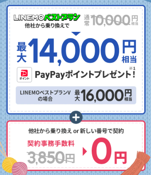 LINEMO 1月週替キャンペーン 第3弾
