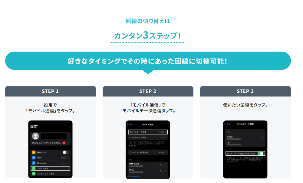 NYCOMO切り替え3ステップ