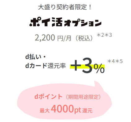 大盛り契約者限定ポイ活オプション