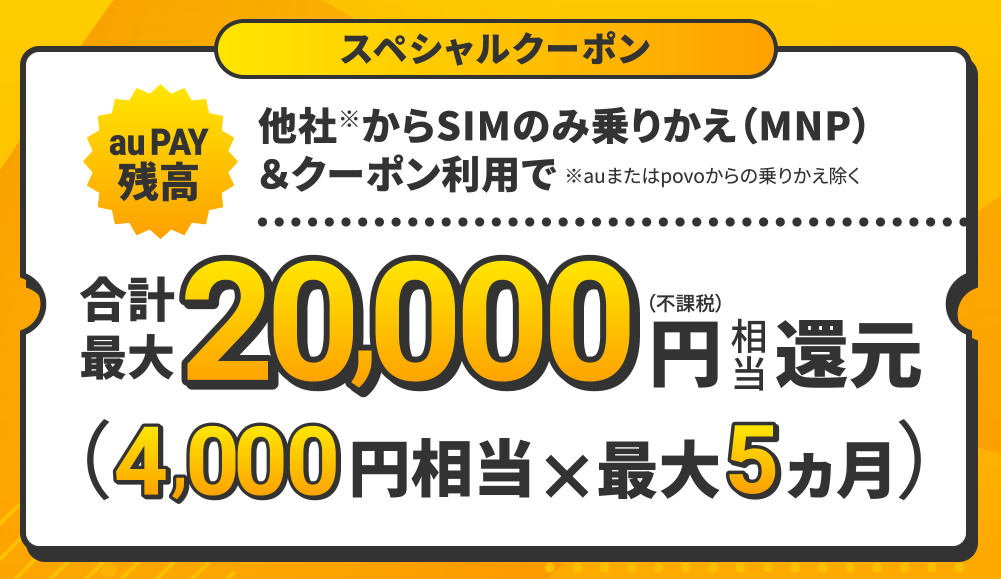 UQモバイルスペシャルクーポン