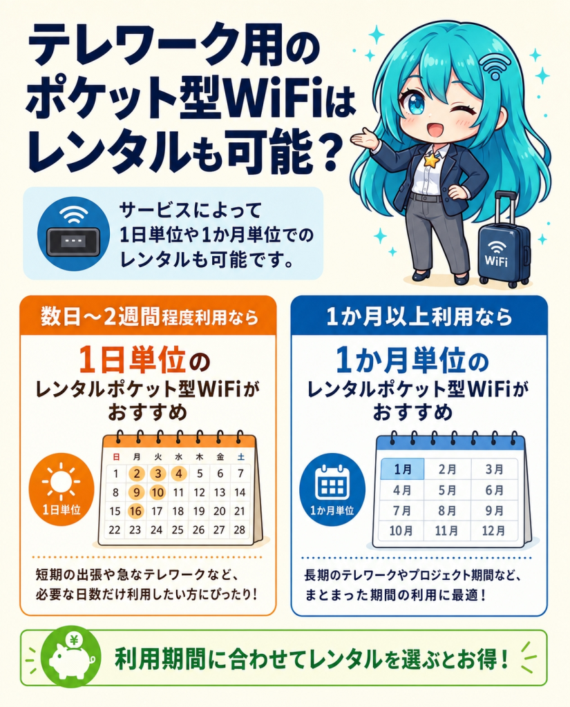テレワークレンタルポケット型WiFi