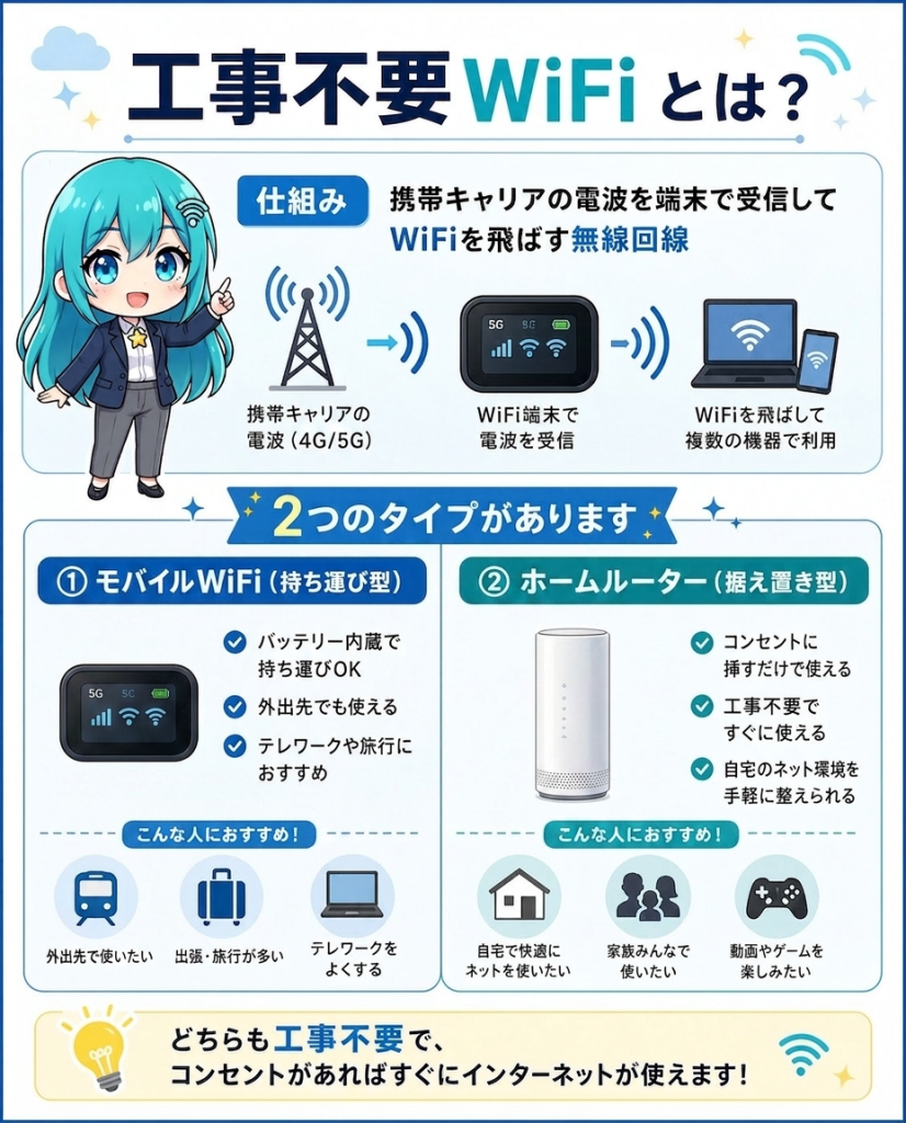 工事不要WiFiの説明