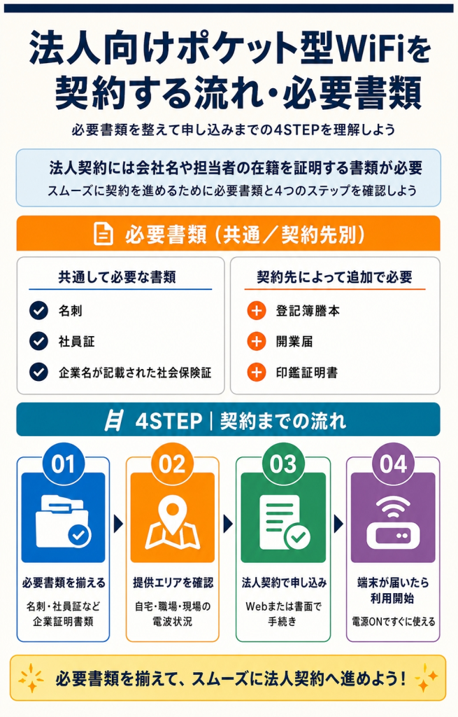 法人ポケット型WiFi流れ