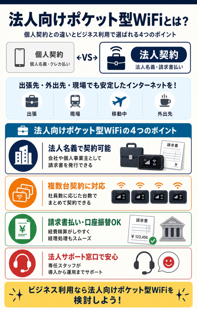 法人ポケット型WiFiとは