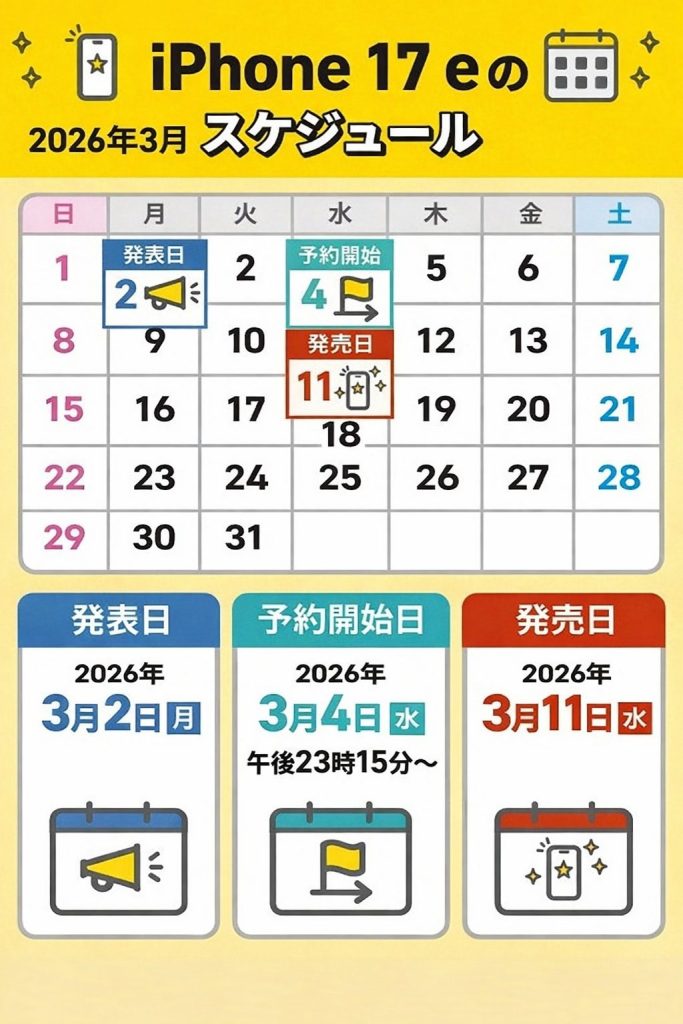 iPhone17e スケジュール