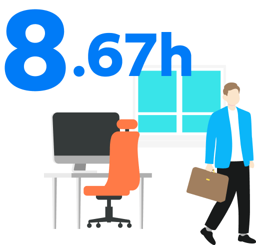 月平均残業時間のイメージ