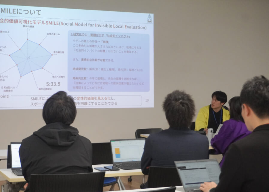 福井大学竹本研究室との産学連携活動報告会の様子